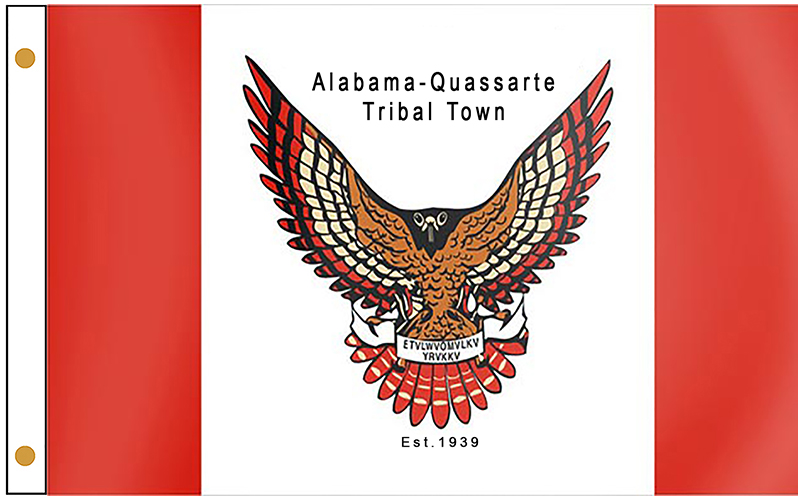 The Alabama–Quassarte Tribal Flags are made in USA from high quality