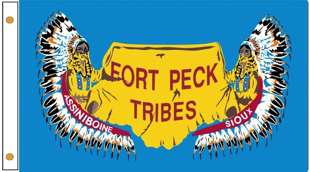 Assiniboine of Fort Peck Tribe Flags 