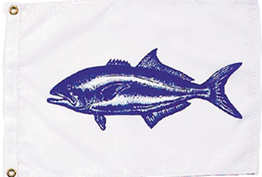 Fishing flags are made in USA from high quality nylon 12x18 inches