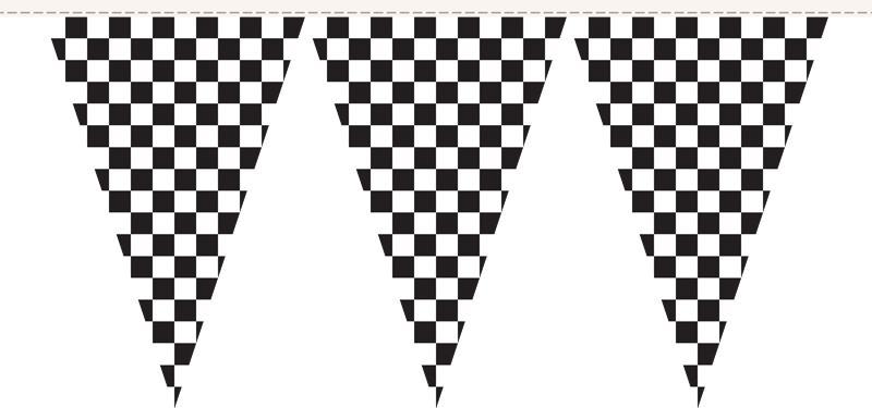 Checkered Pennant String Flags 
