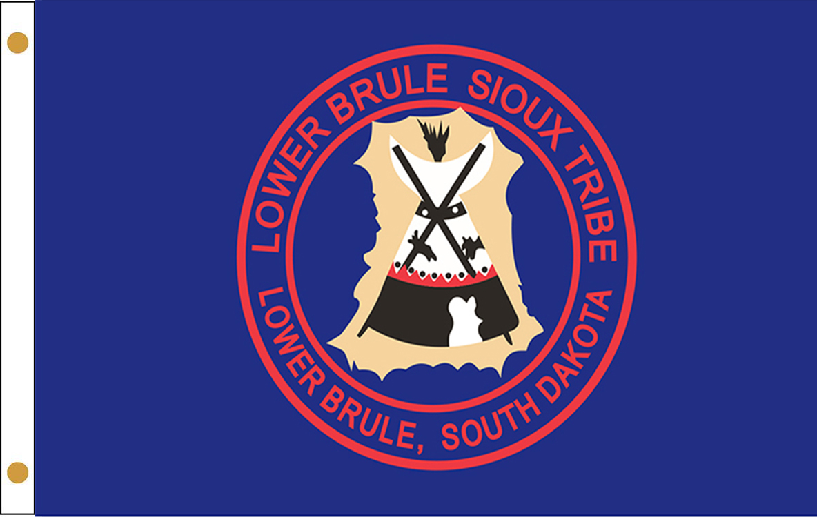 Lower Brule Tribe Flags are made from high quality fabric. Indoor Parade flags are made with