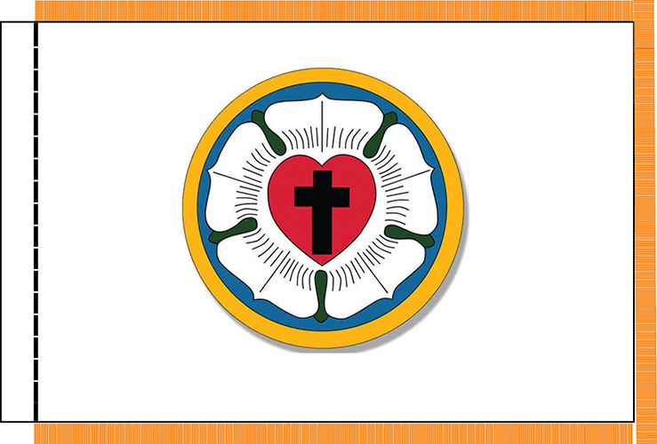 Lutheran Rose Church Indoor Flags