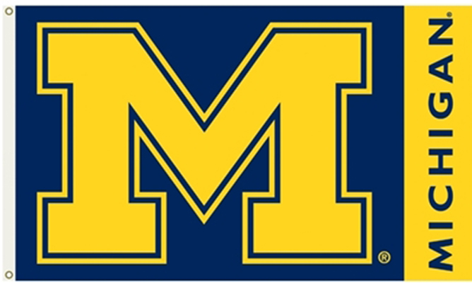 Michigan State University Football Wolveriens flag