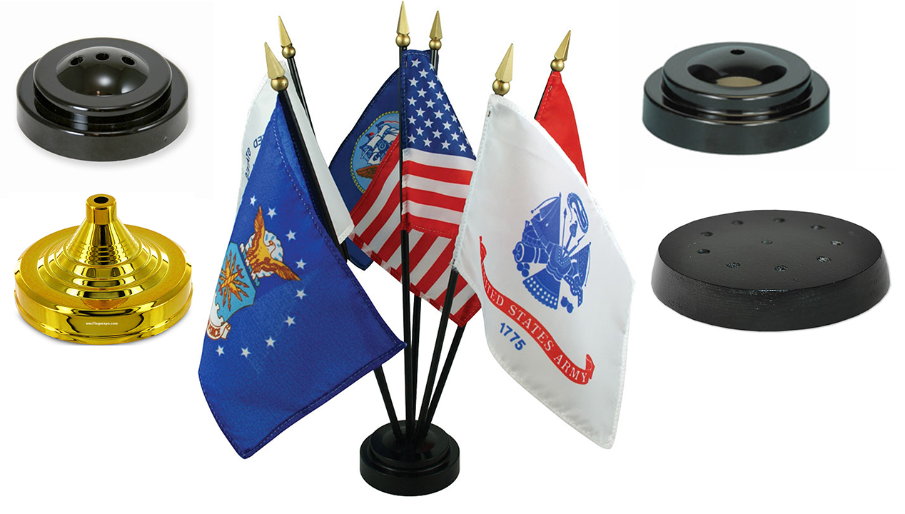 Annin Flagmakers Offical ste. Miniature Flag Bases are available in