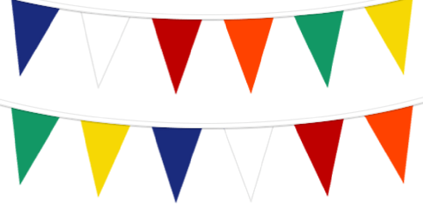 Multi Color Pennants made by