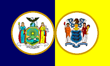 Port Authority NY NJ Flags