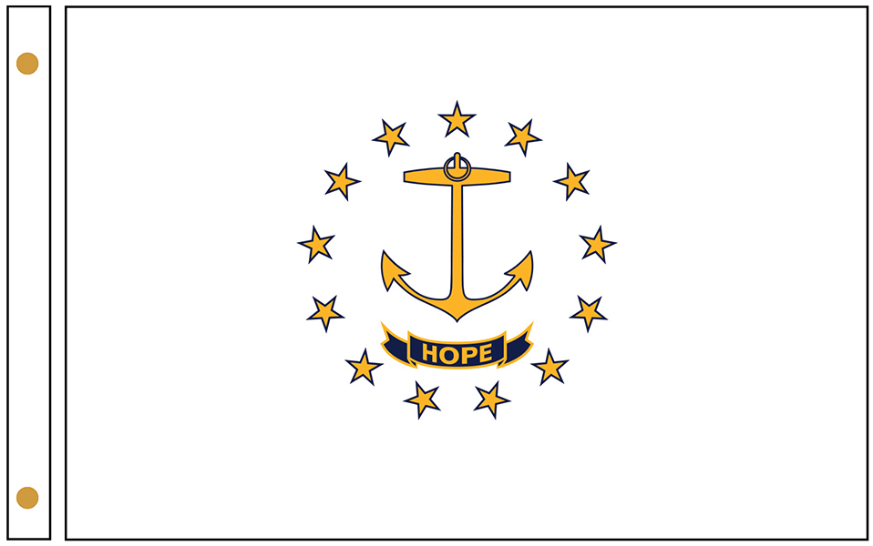 Rhode Island State Flags, RI state Flags, Rhode Island Flags, Rhode ...