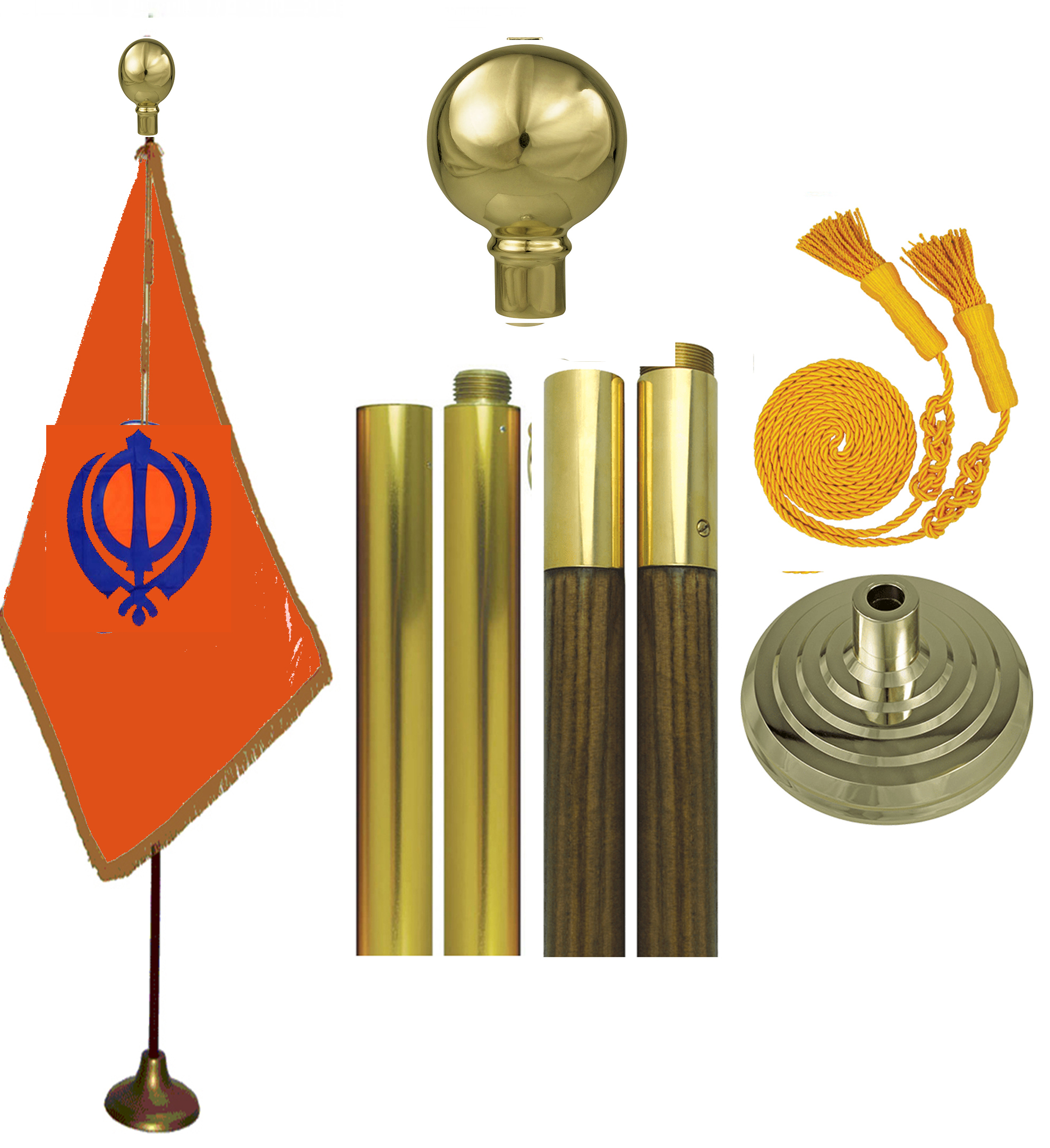 Sikh Khanda Flags Set
