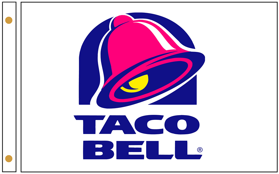 Taco Bell Franchise Flags made in USA and offered by