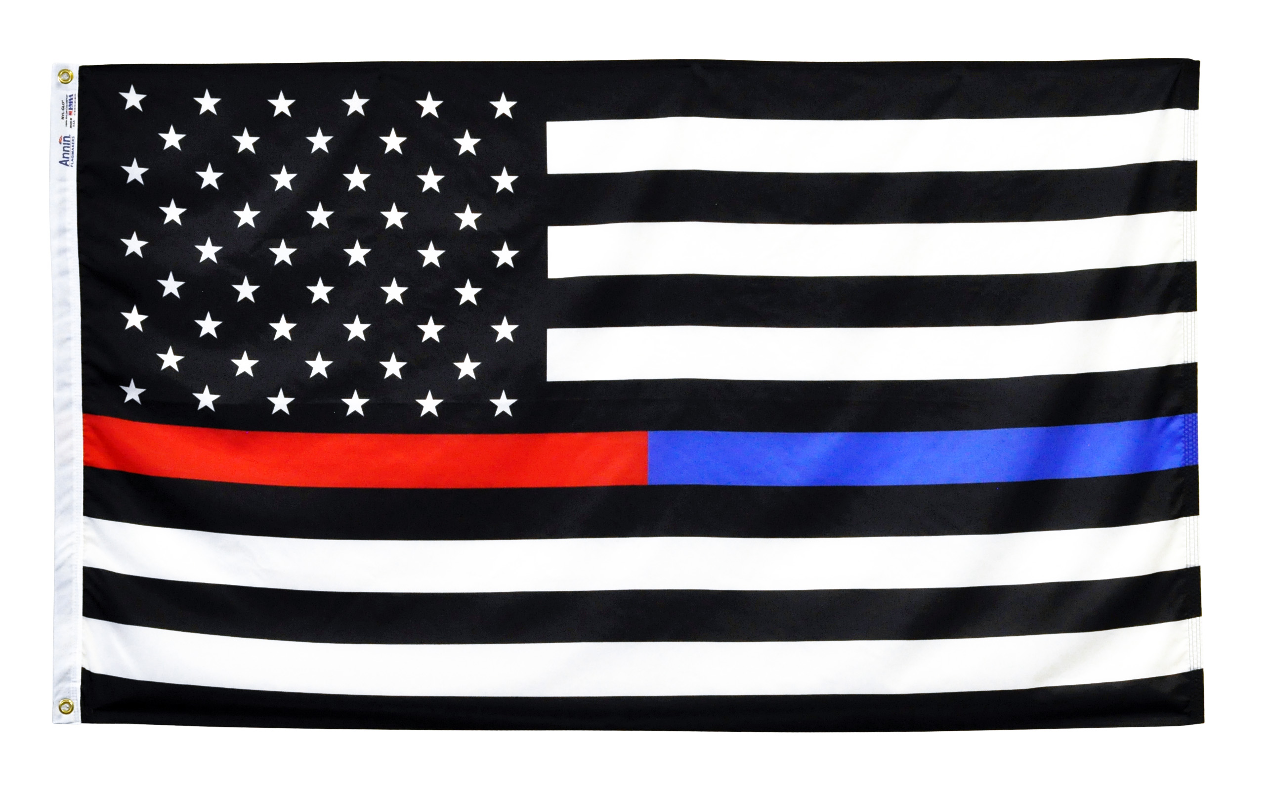 Thin Red and Blue Line US Flags 
