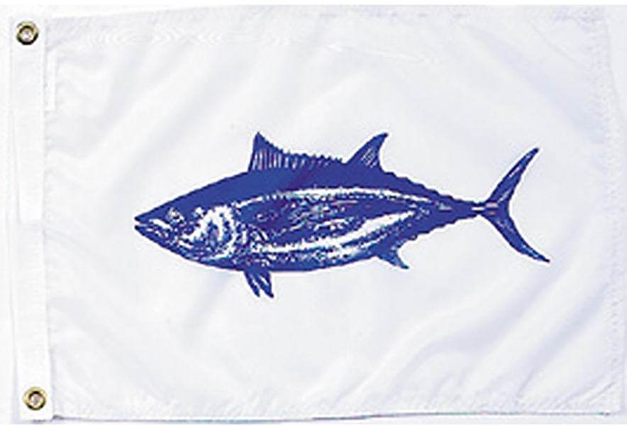 Tuna Fish Flag 12x18 inches, is made from 100 nylon for indoors or