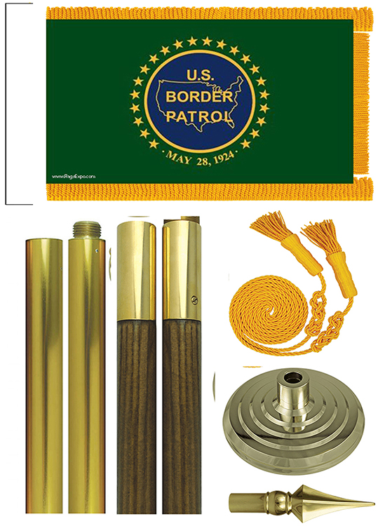 Official US Border Patrol Flags are digitally printed on high quality