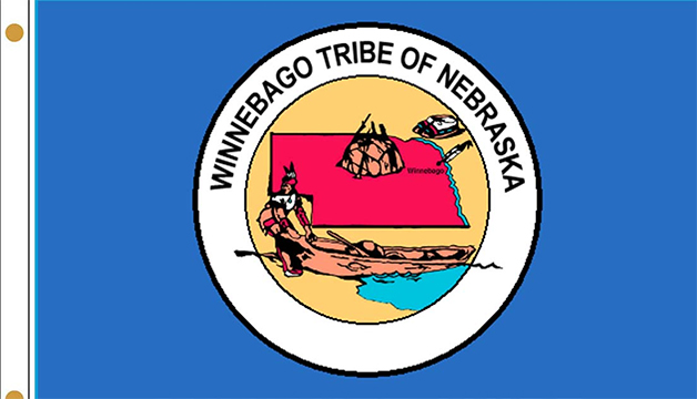 Winnebago Tribe of Nebraska Flags are made from high quality fabric by