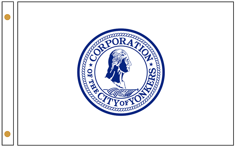 Yonkers New York flags are made from high quality nylon with brass
